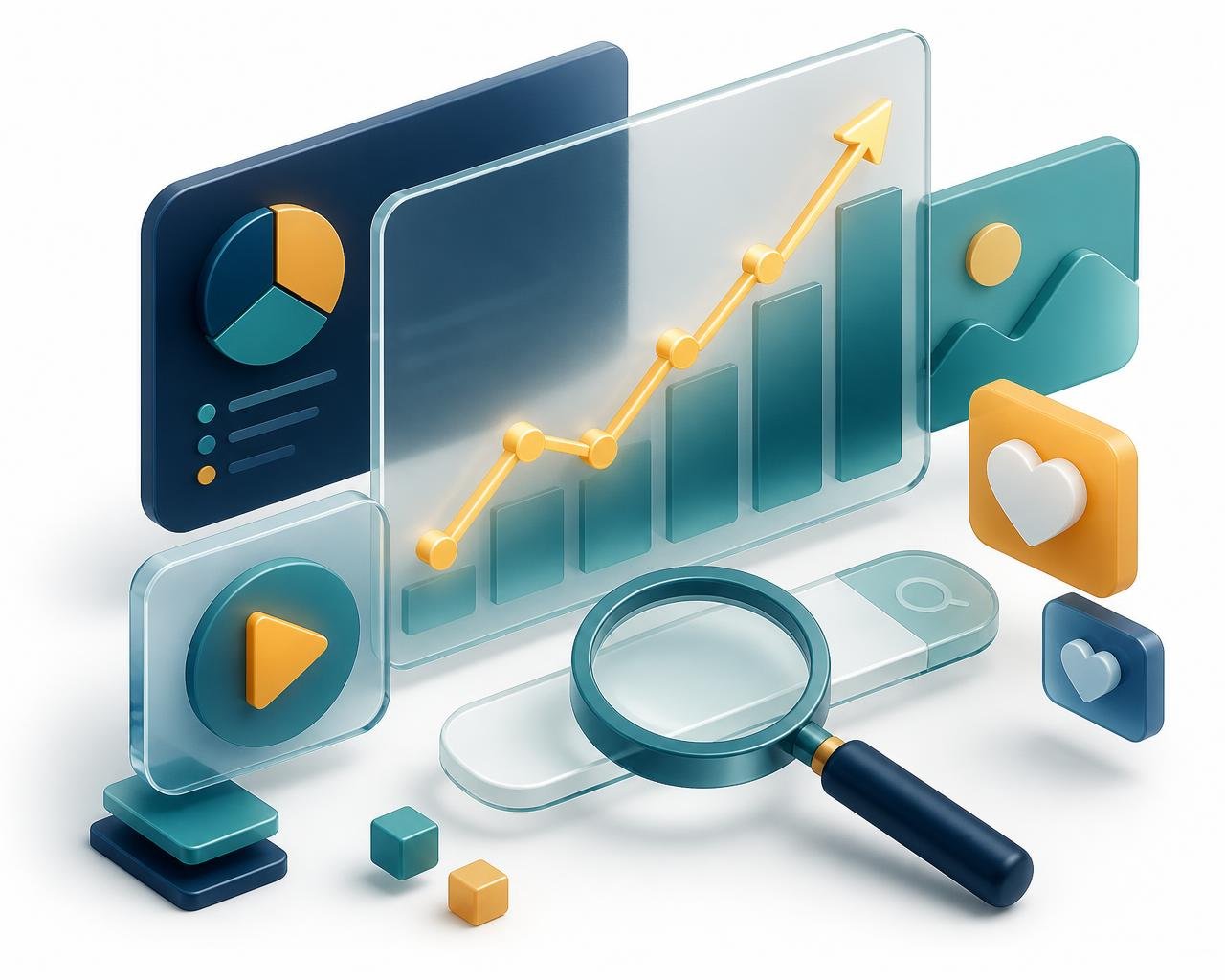 Illustration of leads flowing into a tracking funnel