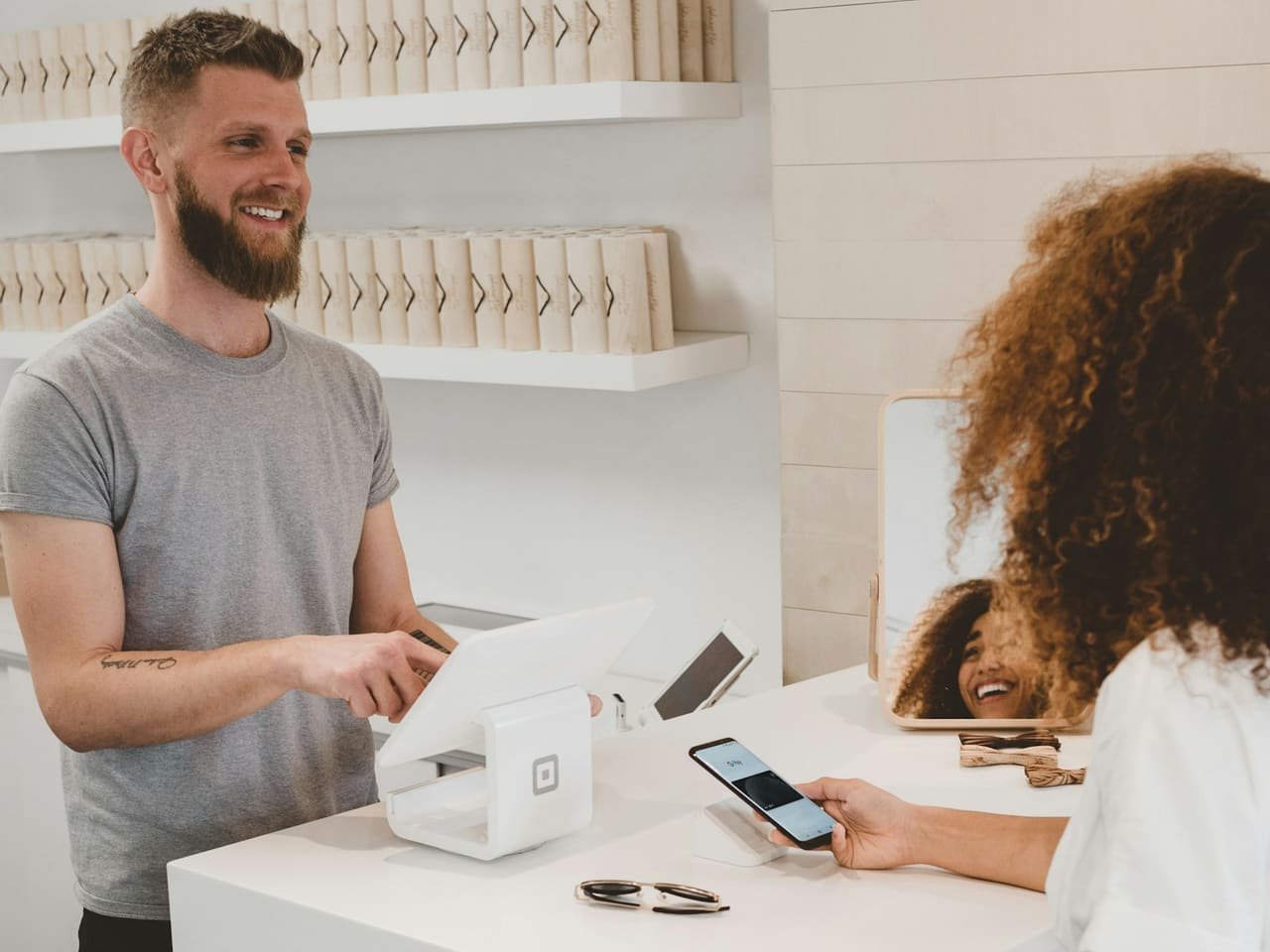Product and payment visuals with performance charts, representing affiliate commerce